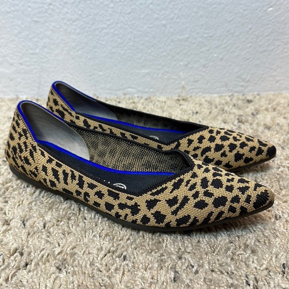Rothy's “The Point” Desert Cat Cheetah Print Size 7.5 - Picture 3 of 12